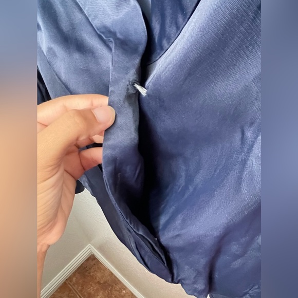 3.1 Phillip Lim Long Sleeve Navy Blue Wrap Blouse Sz 0 - Picture 16 of 16